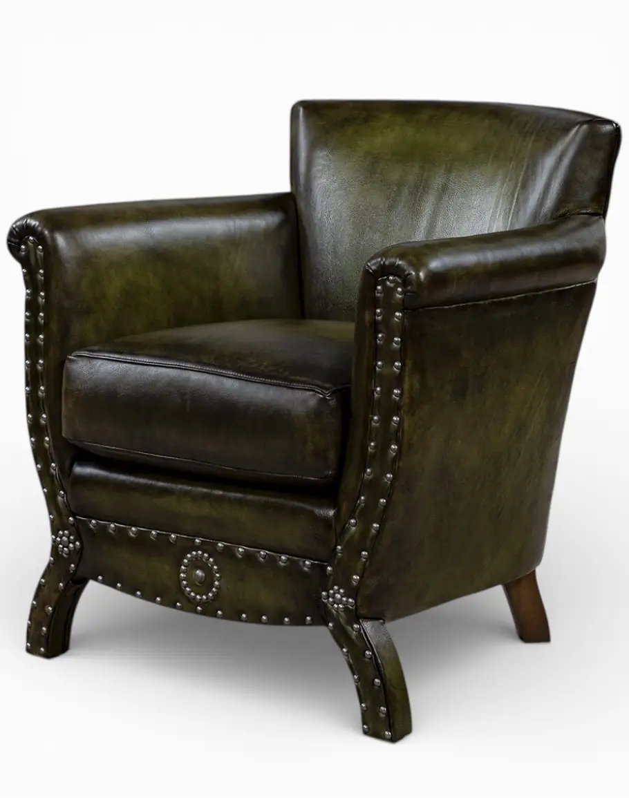 Remington Olive Leather Chair